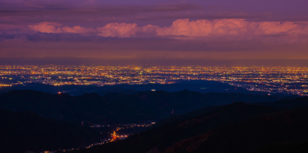 Night view of Tokyo from Mt.Mitake