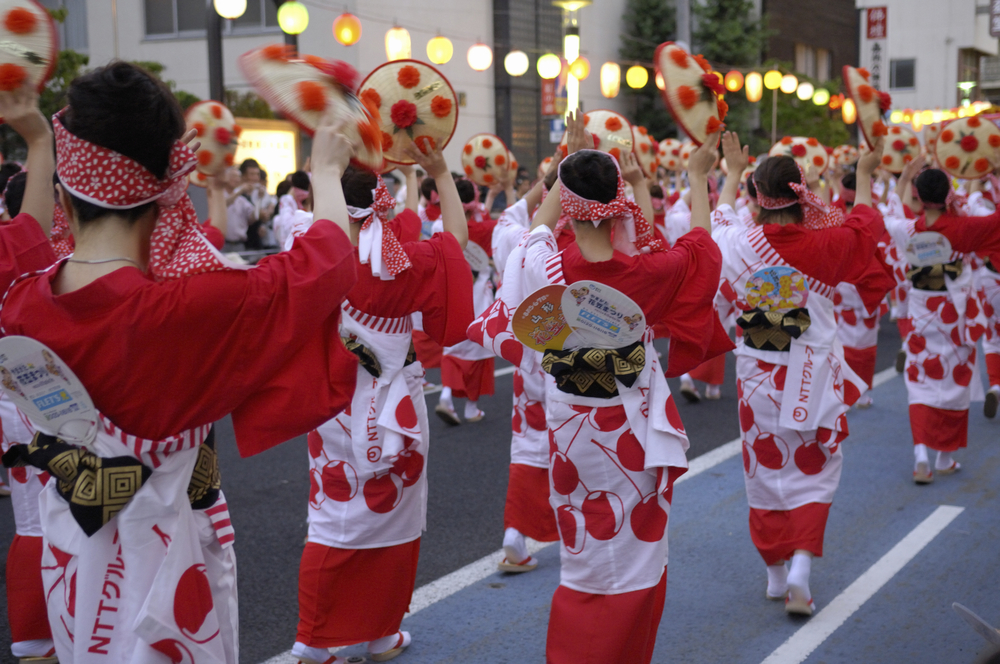 One of the dances of Hanagasa festival