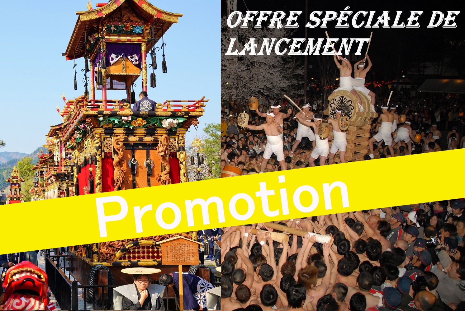 The Furukawa festival at the city of the movie "your name" in cherry season The Furukawa festival at the city of the movie "your name" in cherry season