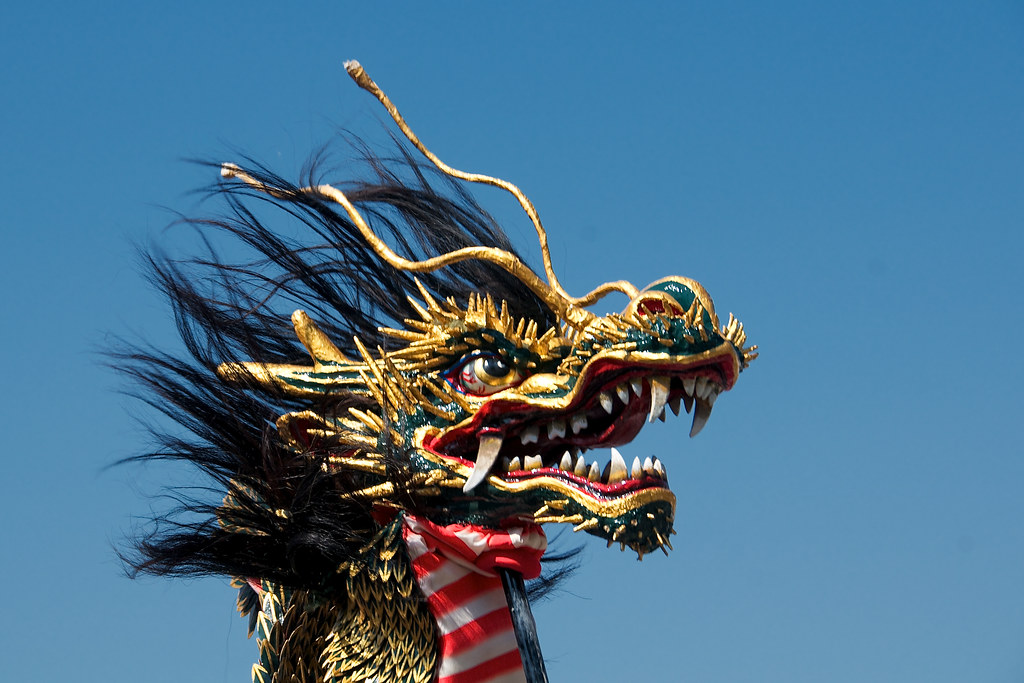 Tête de dragon au Festival Kunchi de Nagasaki