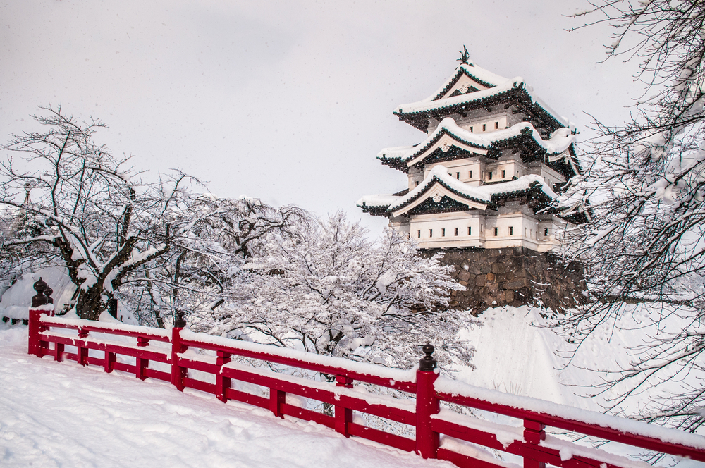 Hirosaki castle in Winter