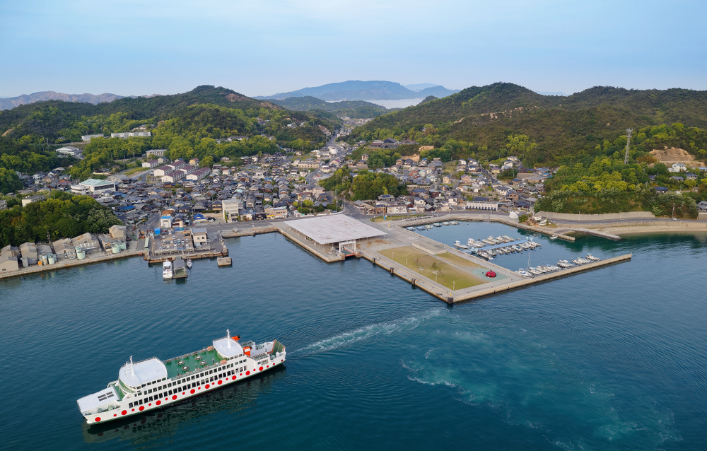 Miyanoura port in Naoshima