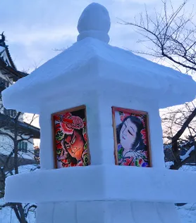 Snow lantern in Hirosaki