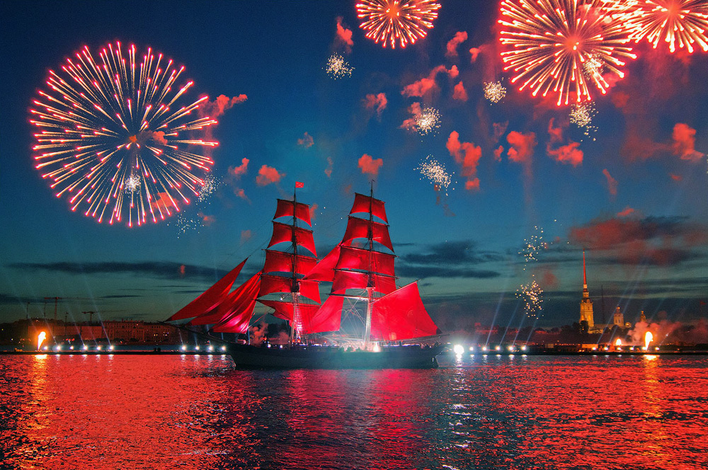 白夜祭と赤い帆